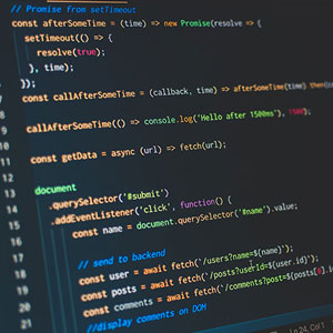 Computer screen with code